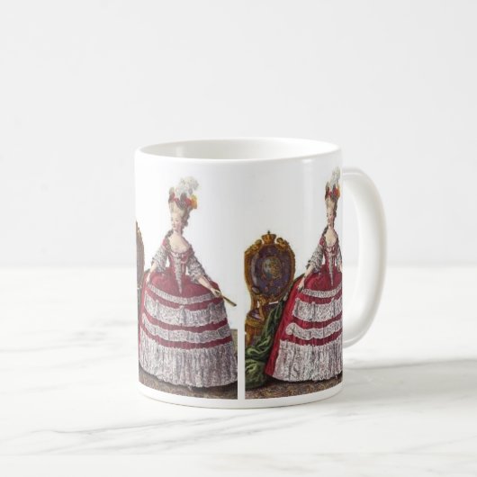 MARIE ANTOINETTE AN DER METHODE KAFFEETASSE (VorderseiteRechts)