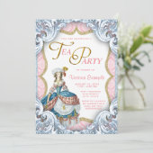 Marie Antoinette Birthday Tea Party Einladung (Stehend Vorderseite)