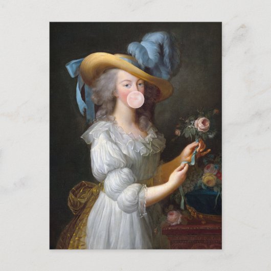Marie Antoinette Blasble Bubble gum Postkarte (Vorderseite)