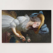 Marie Antoinette bläst ein rosa Kaugummi Puzzle (Horizontal)