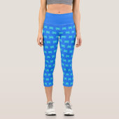 Marie Antoinette Blue Bow Capri Leggings (Vorderseite)