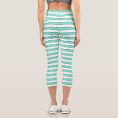 Marie Antoinette Blue Stripe Capri Leggings (Rückseite)