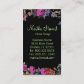 Marie Antoinette Blumen IN DEN FARB-u. Visitenkarte (Rückseite)