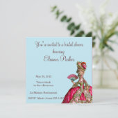 Marie Antoinette Bridal Dusche Einladung (Stehend Vorderseite)