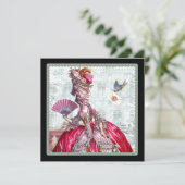 Marie Antoinette Bridal Dusche Einladung (Stehend Vorderseite)