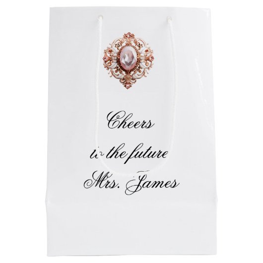 Marie Antoinette Bridal Geschenktasche Mittlere Geschenktüte (Rückseite)