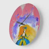 Marie Antoinette by Michael Moffa Große Wanduhr (Winkel)