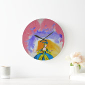 Marie Antoinette by Michael Moffa Große Wanduhr (Zuhause)