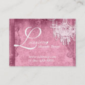 Marie Antoinette Chic-Couture-Geschäfts-Karten Visitenkarte (Rückseite)