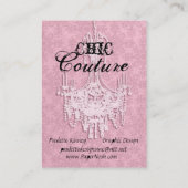 Marie Antoinette Chic-Couture-Geschäfts-Karten Visitenkarte (Rückseite)