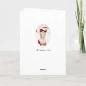 Marie Antoinette Christmas Card Cake red roses Karte (Rückseite)