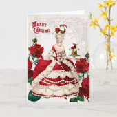 Marie Antoinette Christmas Card Cake red roses Karte (Gelbe Blume)