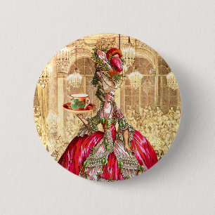 Marie Antoinette Christmas Tee Party Button Button