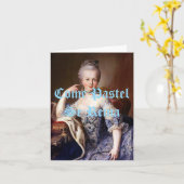 Marie Antoinette Come Pastel Se Reina Blue Text Karte (Gelbe Blume)
