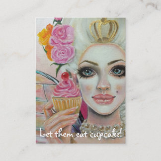 Marie Antoinette Cupcake Queen in Pink Visitenkarte