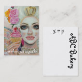 Marie Antoinette Cupcake Queen in Pink Visitenkarte (Vorne/Hinten)