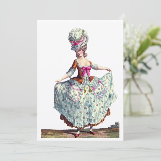 Marie Antoinette Dankeschön-Karte Dankeskarte (Stehend Vorderseite)