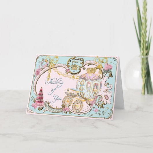 Marie Antoinette ", die an Sie" Rosen-Karte denkt Karte (Vorderseite)