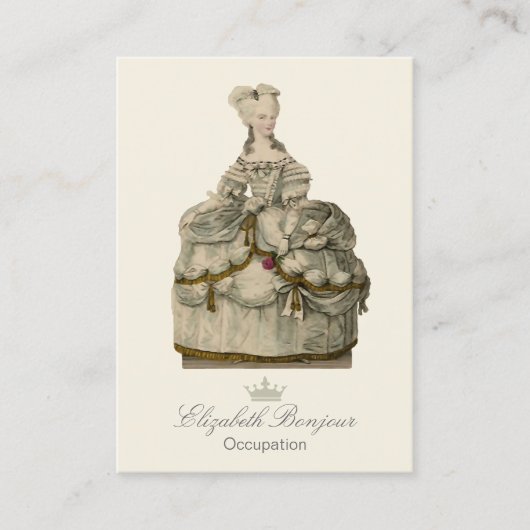 Marie Antoinette Dress ~ Business Card Visitenkarte (Vorderseite)