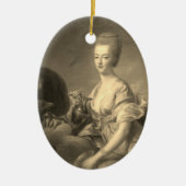 Marie Antoinette –  Drouais shabby chic Keramik Ornament (Vorne)