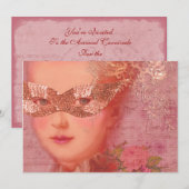 Marie Antoinette Einladung (Vorne/Hinten)