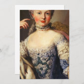 Marie Antoinette Einladung (Vorne/Hinten)