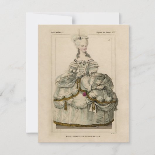 Marie Antoinette ~ Einladungen (Vorderseite)