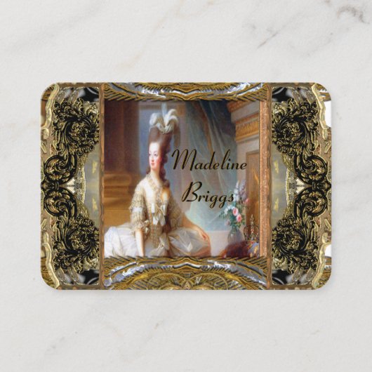 Marie Antoinette elegantes berufliches Visitenkarte (Vorderseite)