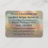 Marie Antoinette elegantes berufliches Visitenkarte (Rückseite)