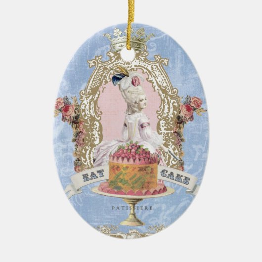 Marie Antoinette-Essen Kuchen… Verzierung Keramik Ornament (Vorne)