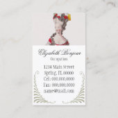 Marie Antoinette Fashion ~ Visitenkarte Red (Rückseite)