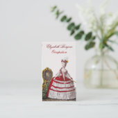 Marie Antoinette Fashion ~ Visitenkarte Red (Stehend Vorderseite)
