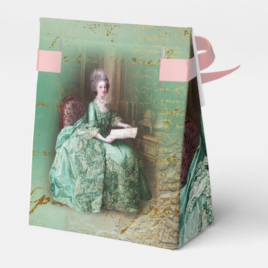 Marie Antoinette Favor Box Geschenkschachtel (Rückseite)