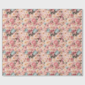 Marie Antoinette Floral Geschenkpapier (Flach)