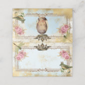 Marie Antoinette französisch inspirierte Scheinhoc Platzkarte (Außenseite Aufgefaltet)