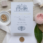 Marie Antoinette Französisch Rokoko inspiriert Hoc Folieneinladung