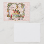 Marie Antoinette Französisches Skript Visitenkarte (Vorne/Hinten)