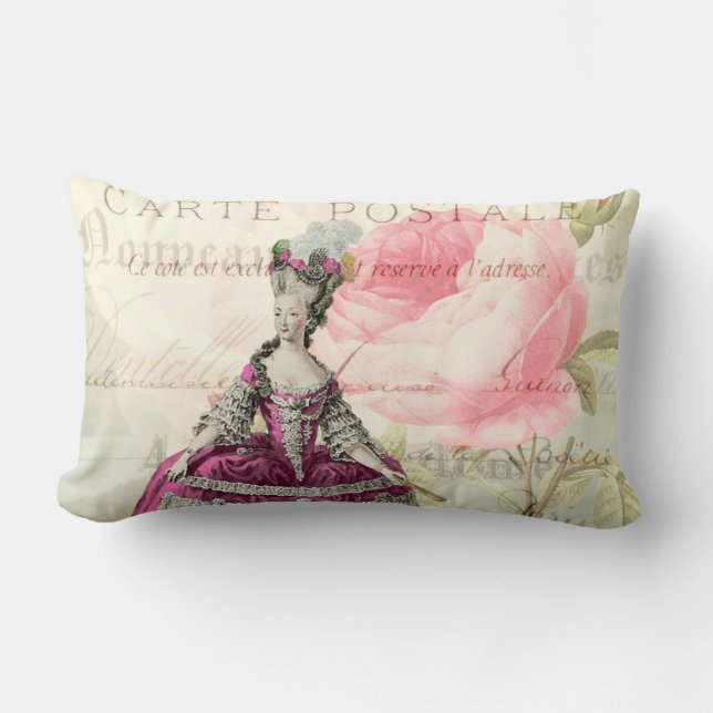 Marie Antoinette French Accent Lumbar Pillow Lendenkissen (Vorderseite)