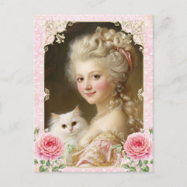 Marie Antoinette,French,Paris,cat,portrait ポストカード Postkarte