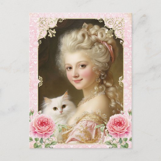 Marie Antoinette,French,Paris,cat,portrait ポストカード Postkarte (Vorderseite)