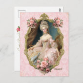 Marie Antoinette,French,Paris,portrait,roses ポストカー Postkarte (Vorne/Hinten)