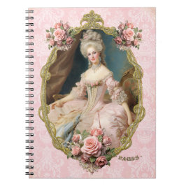 Marie Antoinette,French,Paris,portrait,roses メモ帳 Notizblock