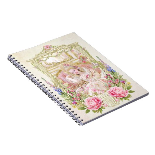 Marie Antoinette,French,Paris,portrait,roses メモ帳 Notizblock (Rechte Seite)