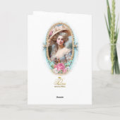 Marie Antoinette,French,Paris,portrait,roses 招待状 Dankeskarte (Rückseite)