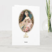 Marie Antoinette,French,Paris,portrait,roses 招待状 Dankeskarte (Rückseite)
