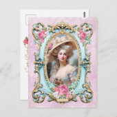 Marie Antoinette,French,Paris,portrait,roses Postkarte (Vorne/Hinten)