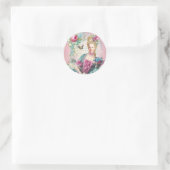 Marie Antoinette,French,Paris,portrait,stickers Runder Aufkleber (Tasche)