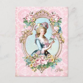 Marie Antoinette,French,Paris,rose,pink ポストカード Postkarte