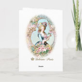 Marie Antoinette French Paris rose portrait カード Dankeskarte (Rückseite)