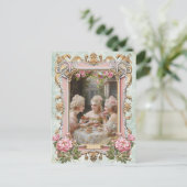 Marie Antoinette,French,Paris,tea,cake,rose ポストカード Postkarte (Stehend Vorderseite)